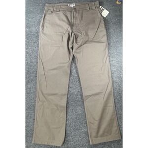 Duluth Trading Co Flex Fire Hose Pants Men's 38x36 Brown Carpenter Standard Fit